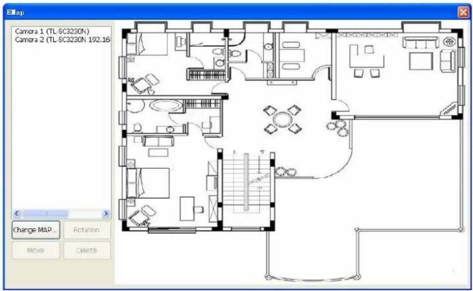 Camera 1 (TL-SC3230N) Camera 2 (TL-SC3230N 192.16 Change MAP... Rotation Move Delete