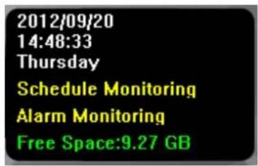 2012/09/20 14:48:33 Thursday Schedule Monitoring Alarm Monitoring Free Space:9.27 GB