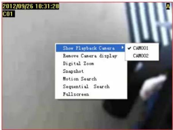 2012/09/26 10:31:28 C01 Show Playback Camera Remove Camera display Digital Zoom Snapshot Motion Search Sequential Search Fullscreen ✓ CAM001 CAM002
