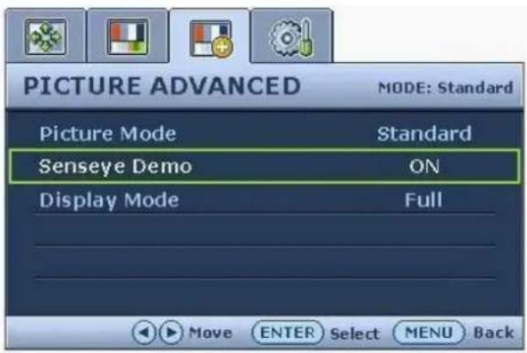 BENQ G2400W - Picture Advanced menu - 1