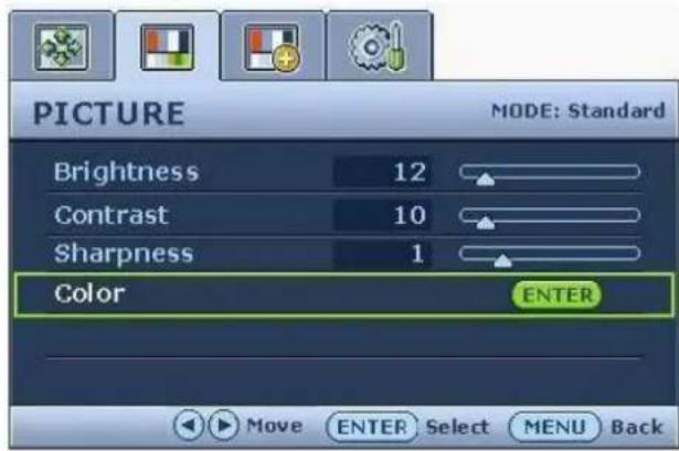 BENQ G2400W - Picture menu - 1