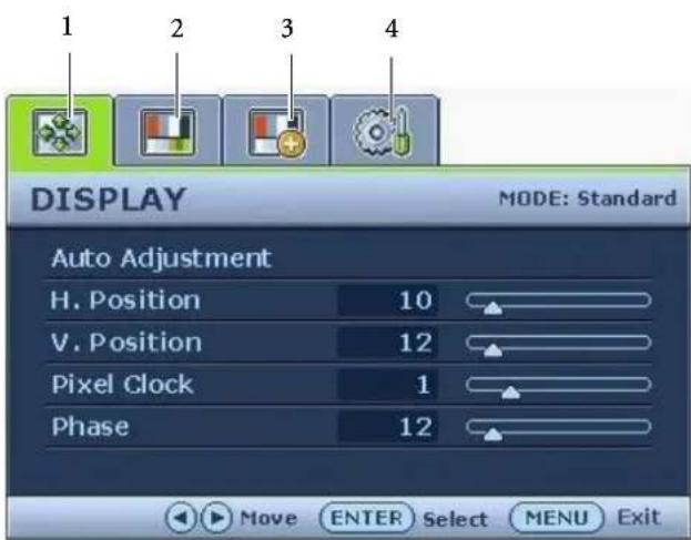 BENQ G2400W - Main menu mode - 1
