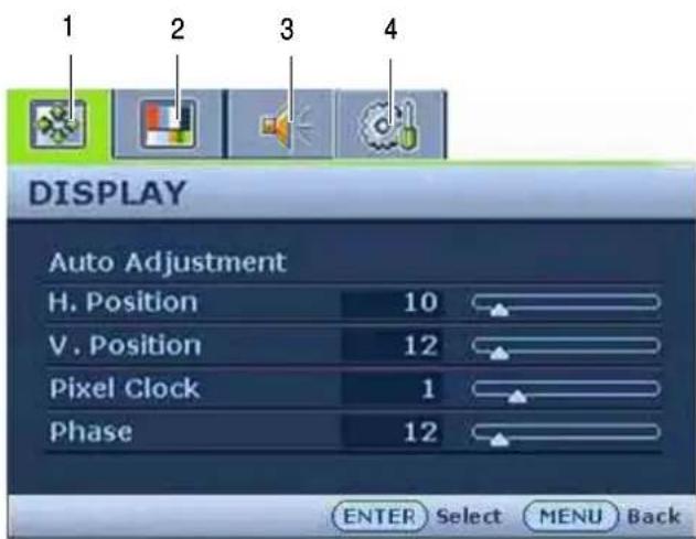BENQ FP92E - Main menu mode - 1