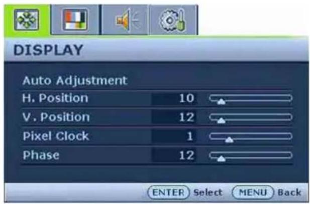 BENQ FP92E - Display menu - 1
