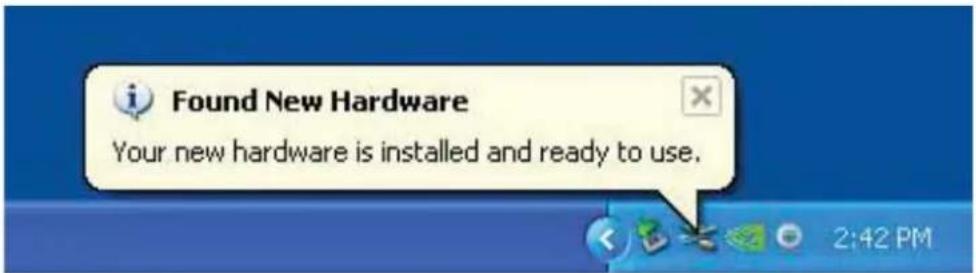 Found New Hardware Your new hardware is installed and ready to use.