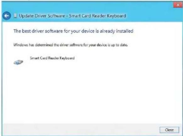 Update Driver Software - Smart Card Reader Keyboard The best driver software for your device is already installed Windows has determined the driver software for your device is up to date. Smart Card Reader Keyboard Close