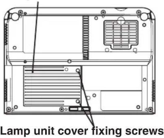 Lamp unit cover fixing screws