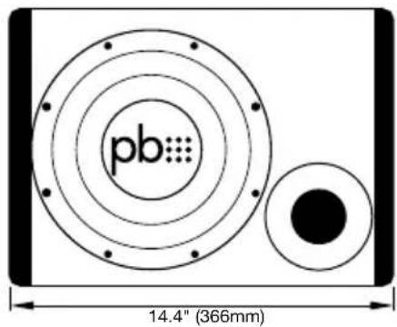PowerBass PS-WB110 - ENCLOSURE DIMENSIONS AND SPECIFICATIONS - 1