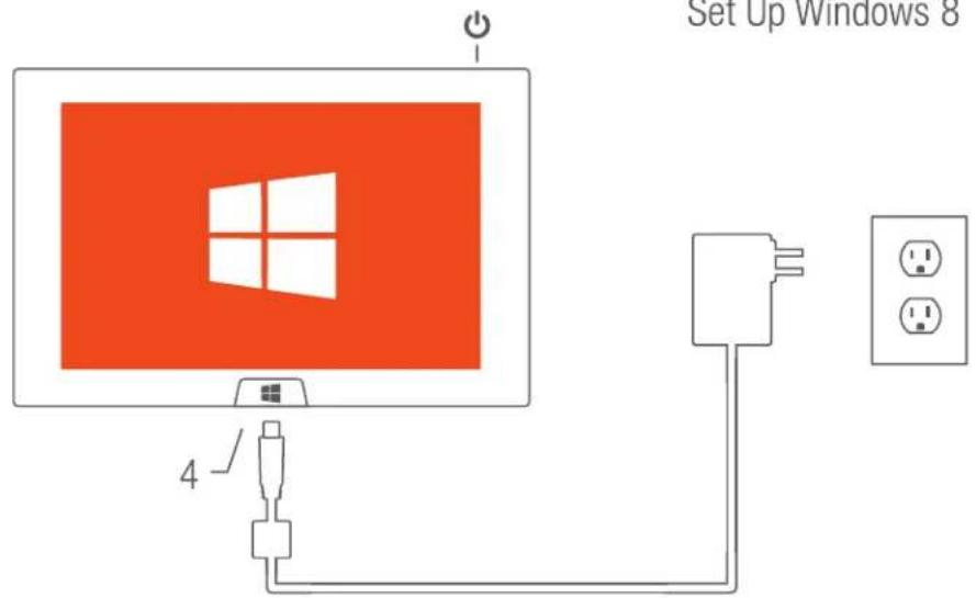 INFOCUS Q Tablet INP-120Q32-PR - Connect Power & Windows 8 Setup - 1