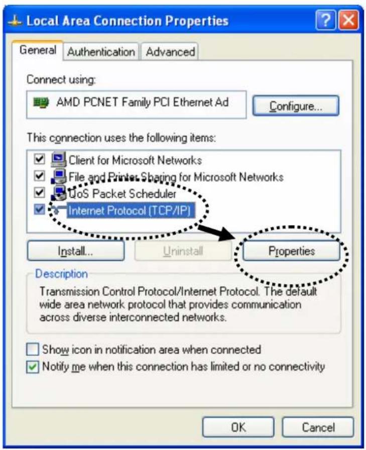 Comtrend WR-5882 - 2-2-2 Windows XP IP address setup: - 1
