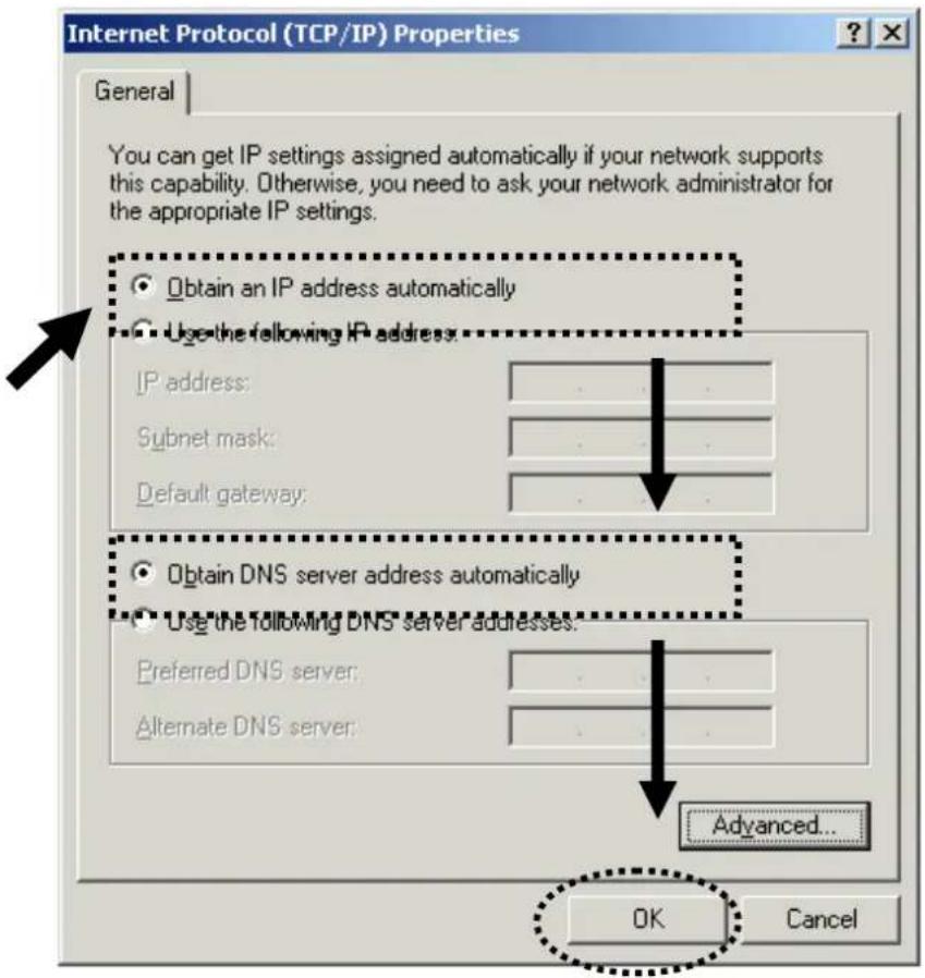 Comtrend WR-5882 - 2-2-1 Windows 2000 IP address setup: - 2