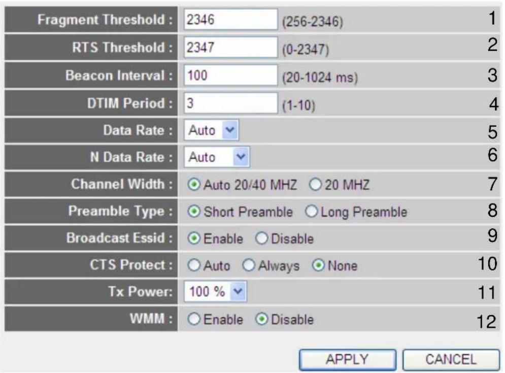 Comtrend WR-5882 - 2-7-2 Advanced Wireless Settings - 1