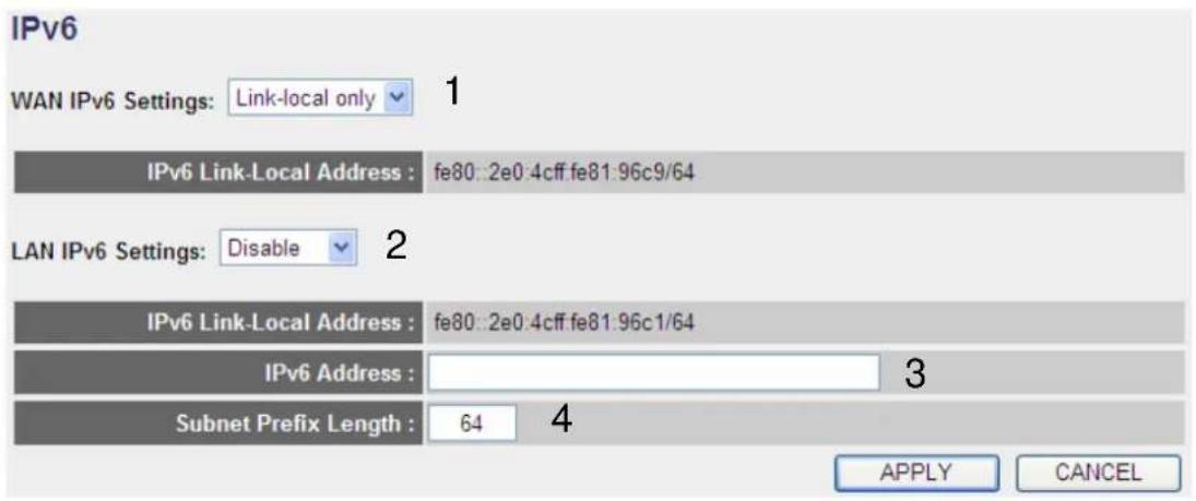 Comtrend WR-5882 - 2-5-9 Setup procedure for 'IPv6': - 1