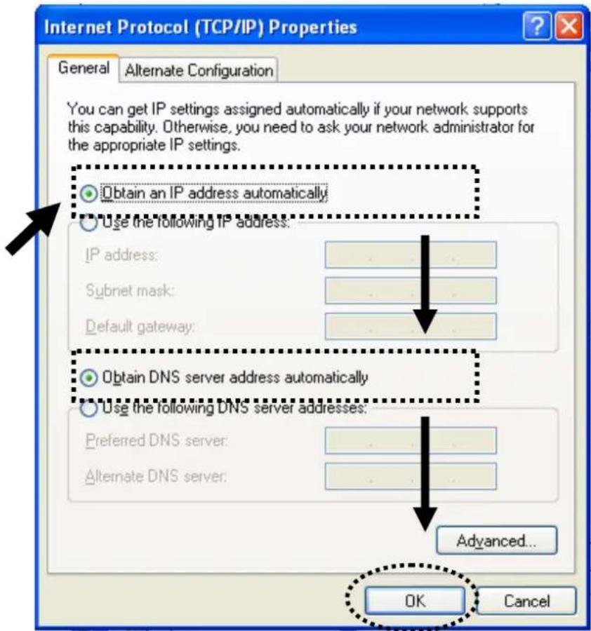 Comtrend WR-5882 - 2-2-2 Windows XP IP address setup: - 2
