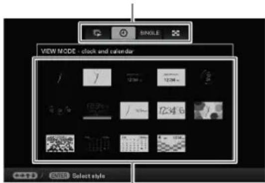 SINGLE VIEW MODE - clock end calendar / / 12:34.0 12:34.0 / 12:34.0 / 12:34.6 ENTER Select style