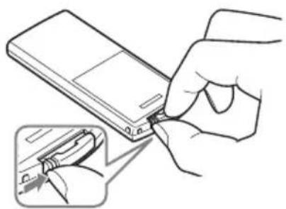SONY DPF-A700 - Replacing the battery of the remote control - 1