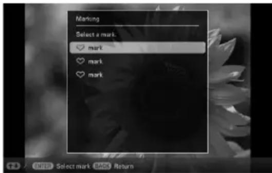 Marking Select a mark. ♥ mark ♥ mark ♥ mark