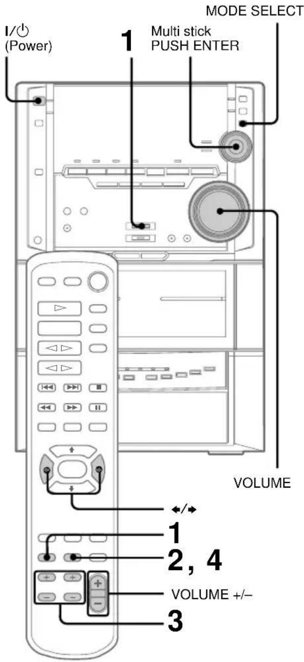 SONY MHC-ZX30AV - Adjusting the speaker volume - 1
