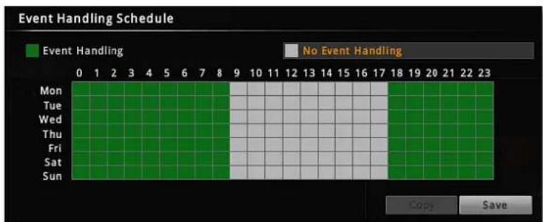 ACTi ENR-110 - Event-Handling Schedule - 1