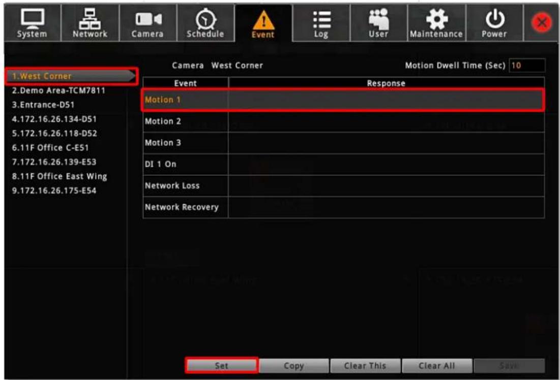 ACTi ENR-110 - Set Event Rules - 1