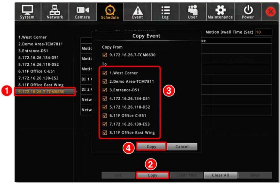 ACTi ENR-110 - Copy Event Rules - 1