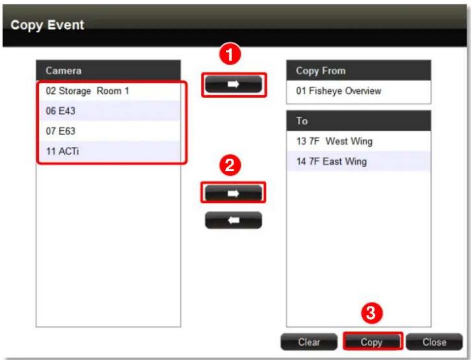 ACTi ENR-110 - Copy Event Rules - 2