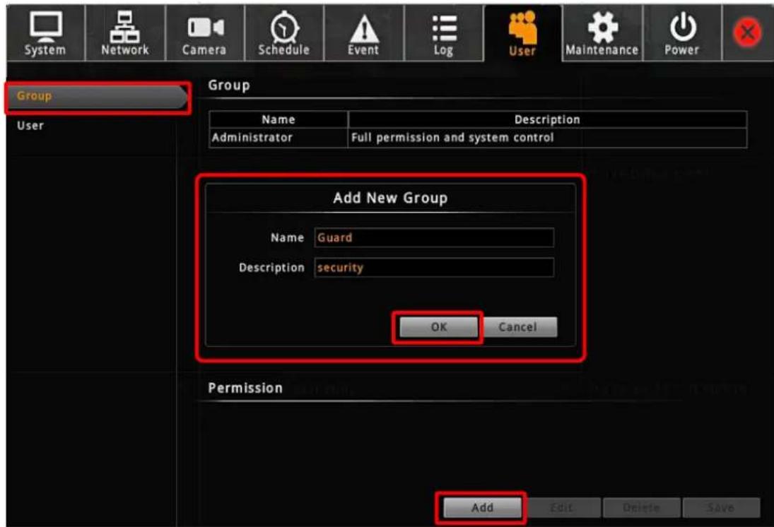 ACTi ENR-110 - Add a Group - 1