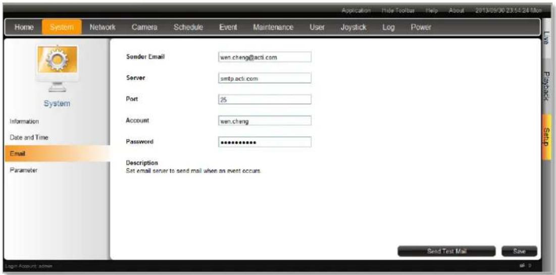 ACTi ENR-110 - Set E-mail Notification Service - 1