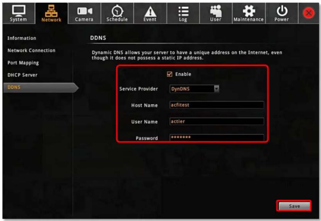 ACTi ENR-110 - Enable DDNS Service - 1