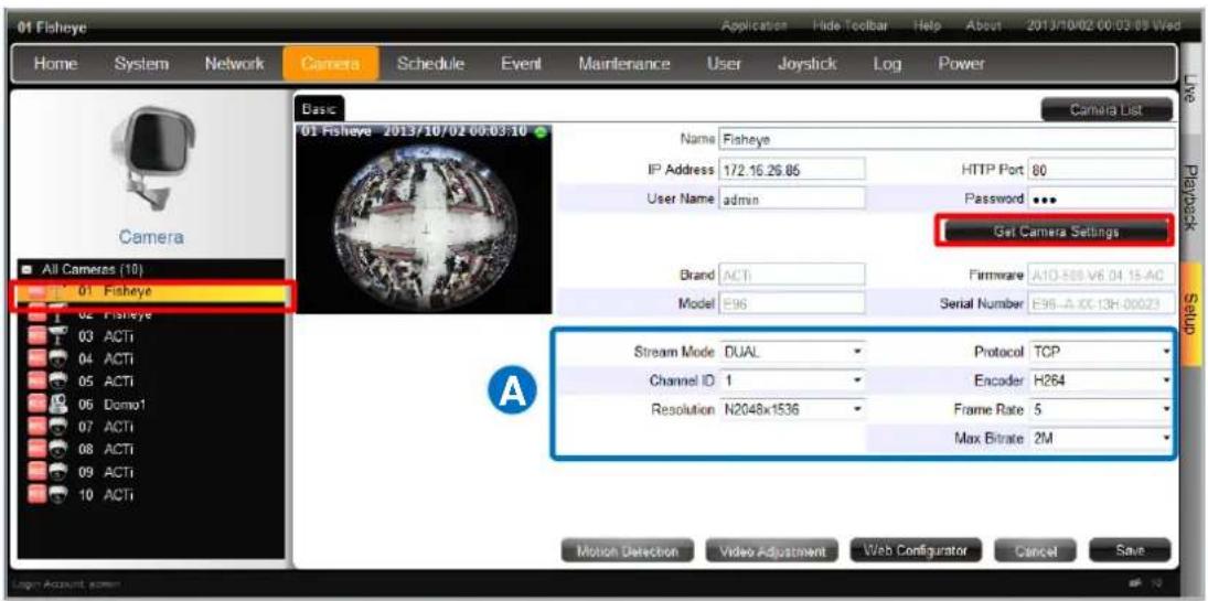 ACTi ENR-110 - Change Camera Settings - 1