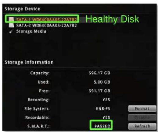 ACTi ENR-110 - Check Disk Status - 1