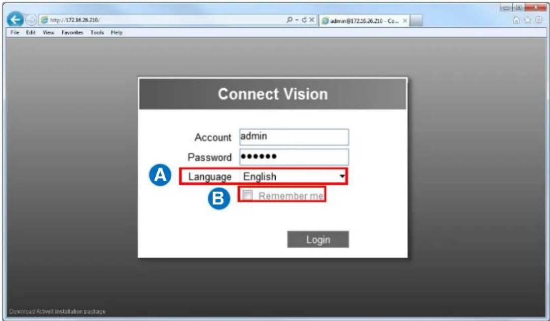 ACTi ENR-110 - Log In - 1