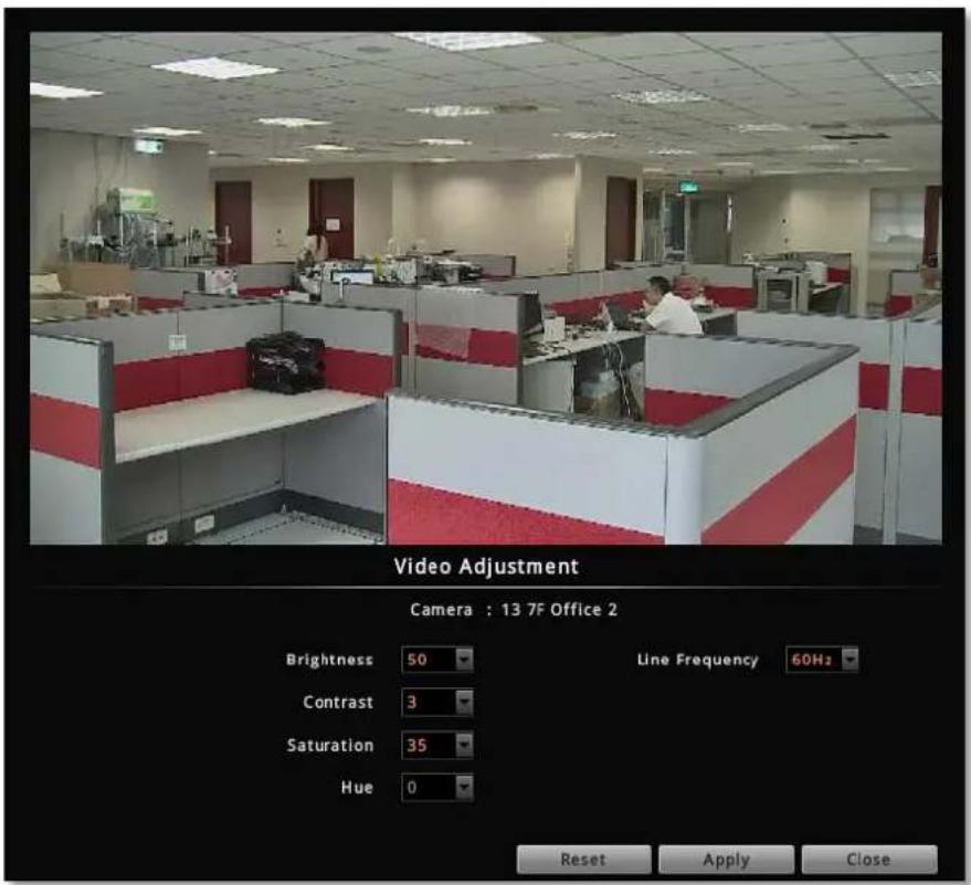 ACTi ENR-110 - Fine-tune the Image: Brightness/Contrast/Saturation/Hue - 1