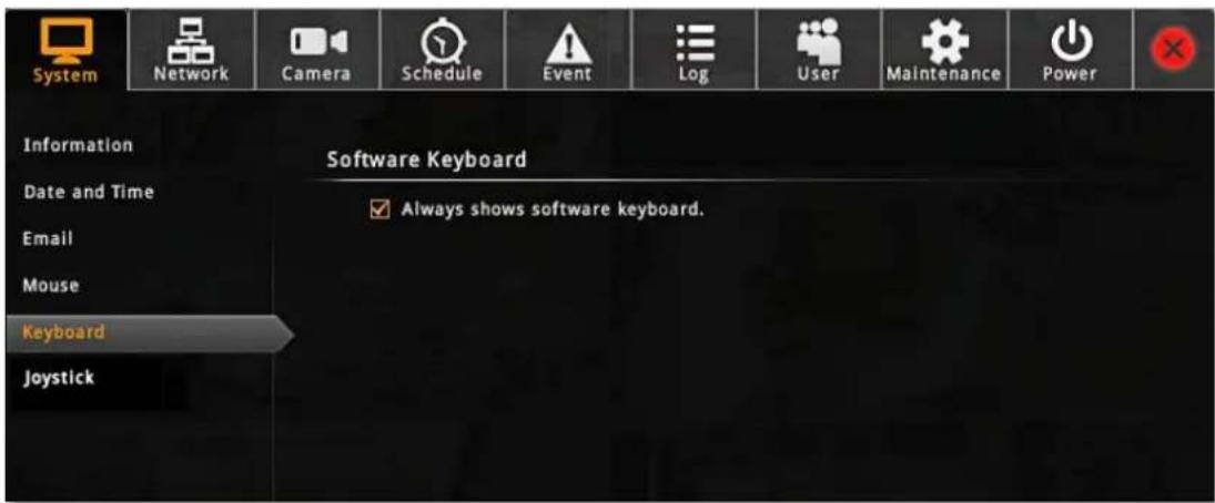 ACTi ENR-110 - Onscreen Keyboard Settings - 1