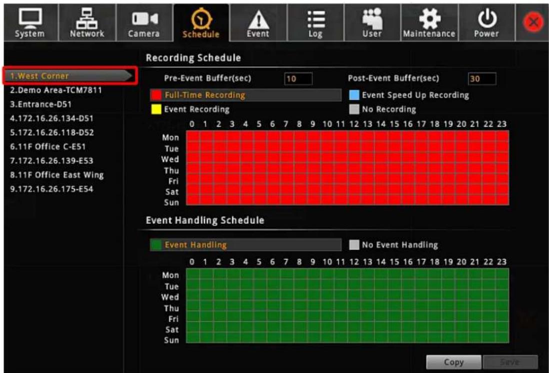 ACTi ENR-110 - Schedule Recordings - 1