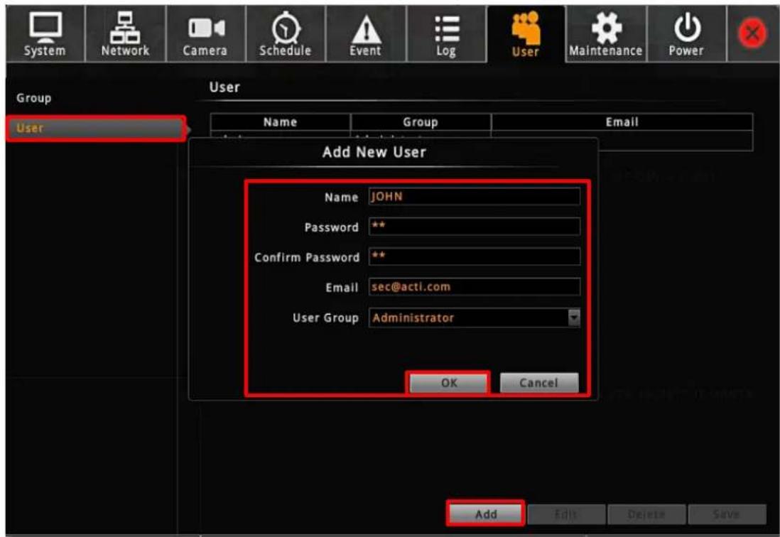 ACTi ENR-110 - Account /Password Rules - 1