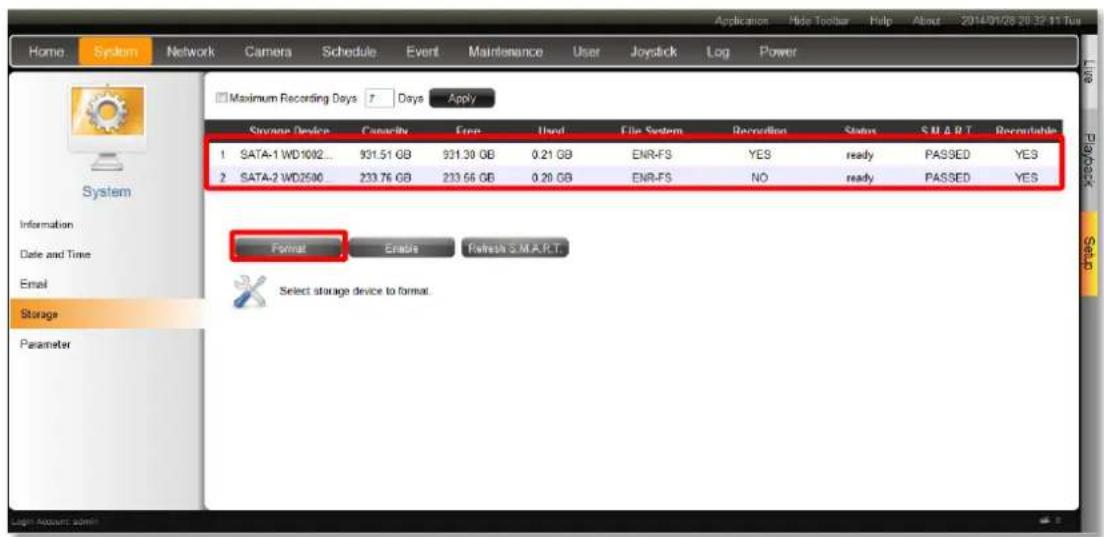 ACTi ENR-110 - Disk Management - 1