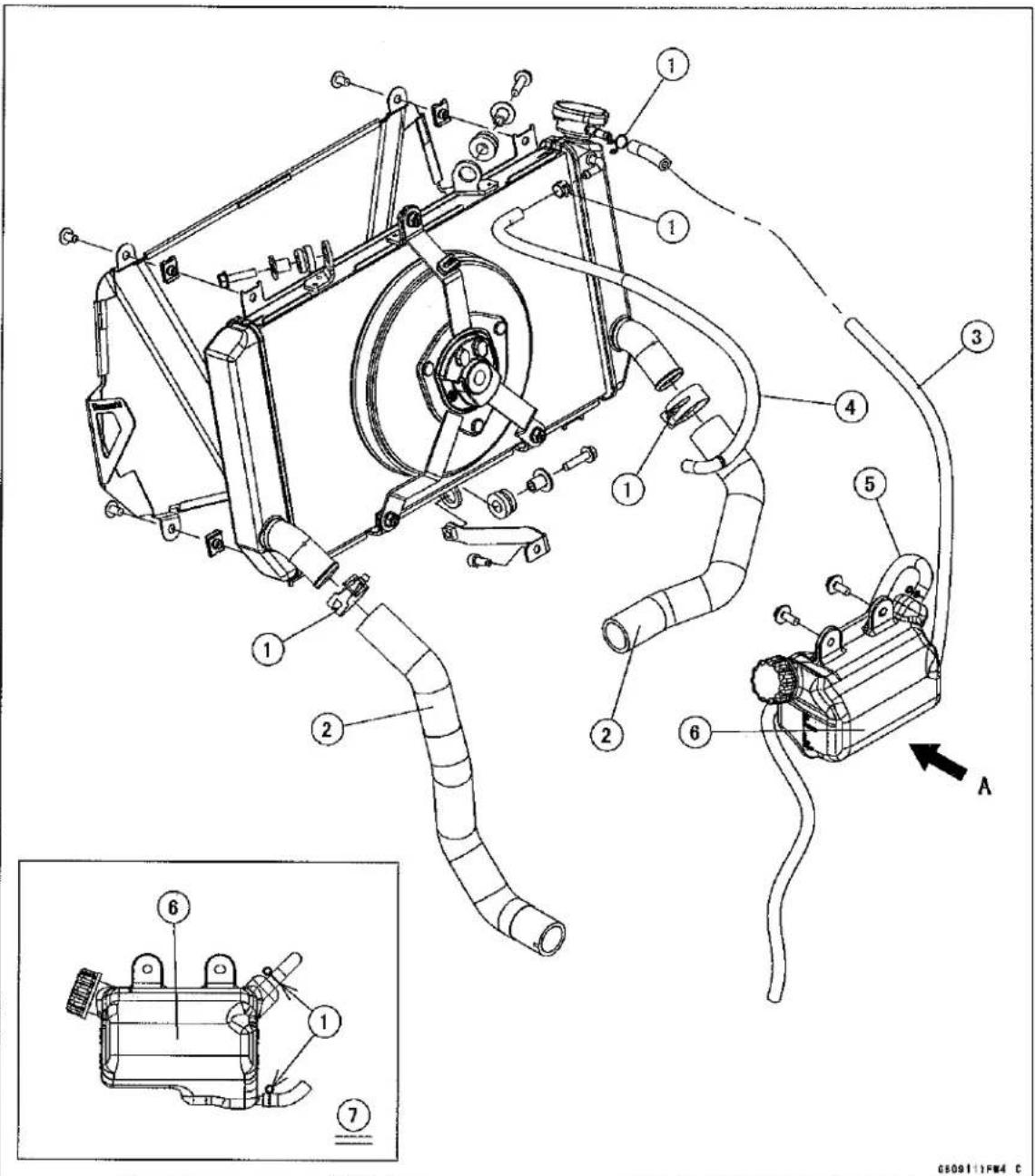 KAWASAKI Z900 (2016) - Cable, Wire, and Hose Routing - 1