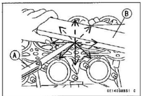 KAWASAKI Z900 (2016) - Cylinder Head Warp Inspection - 3
