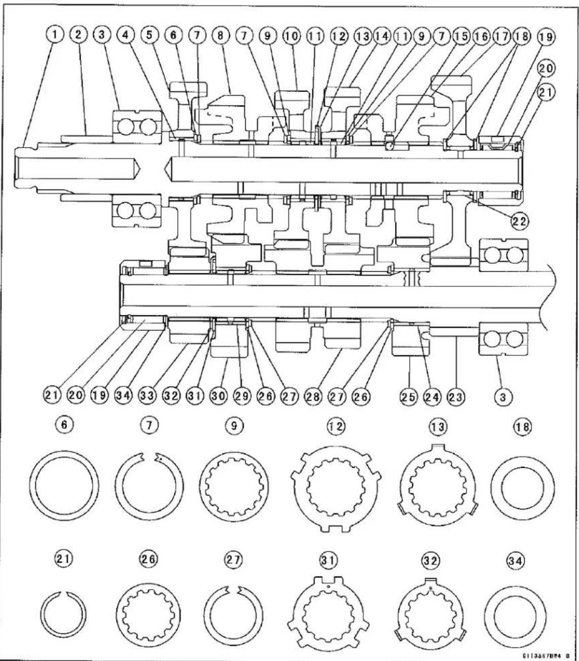 KAWASAKI Z900 (2016) - 9-38 CRANKSHAFT/TRANSMISSION - 1