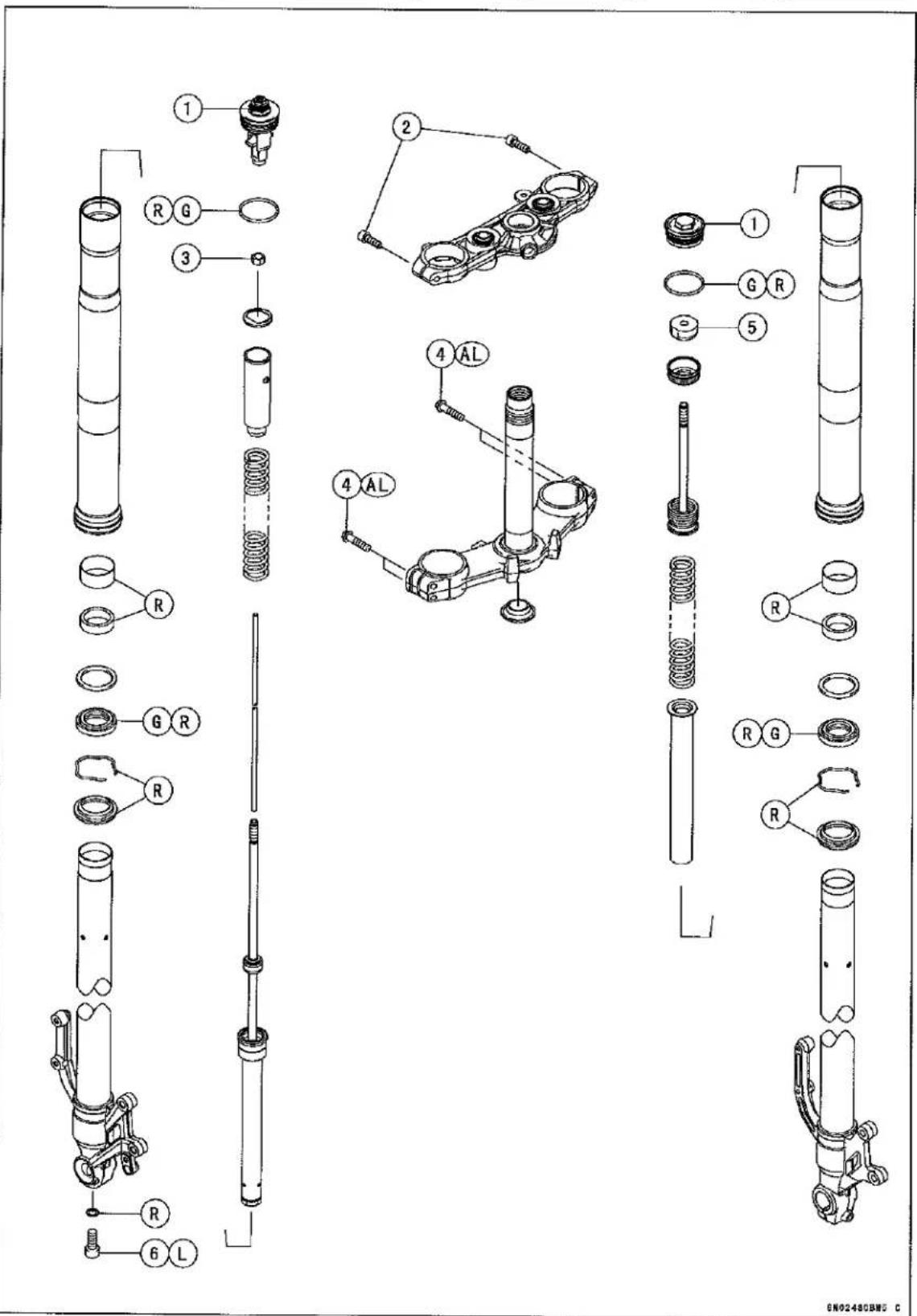 KAWASAKI Z900 (2016) - Exploded View - 1