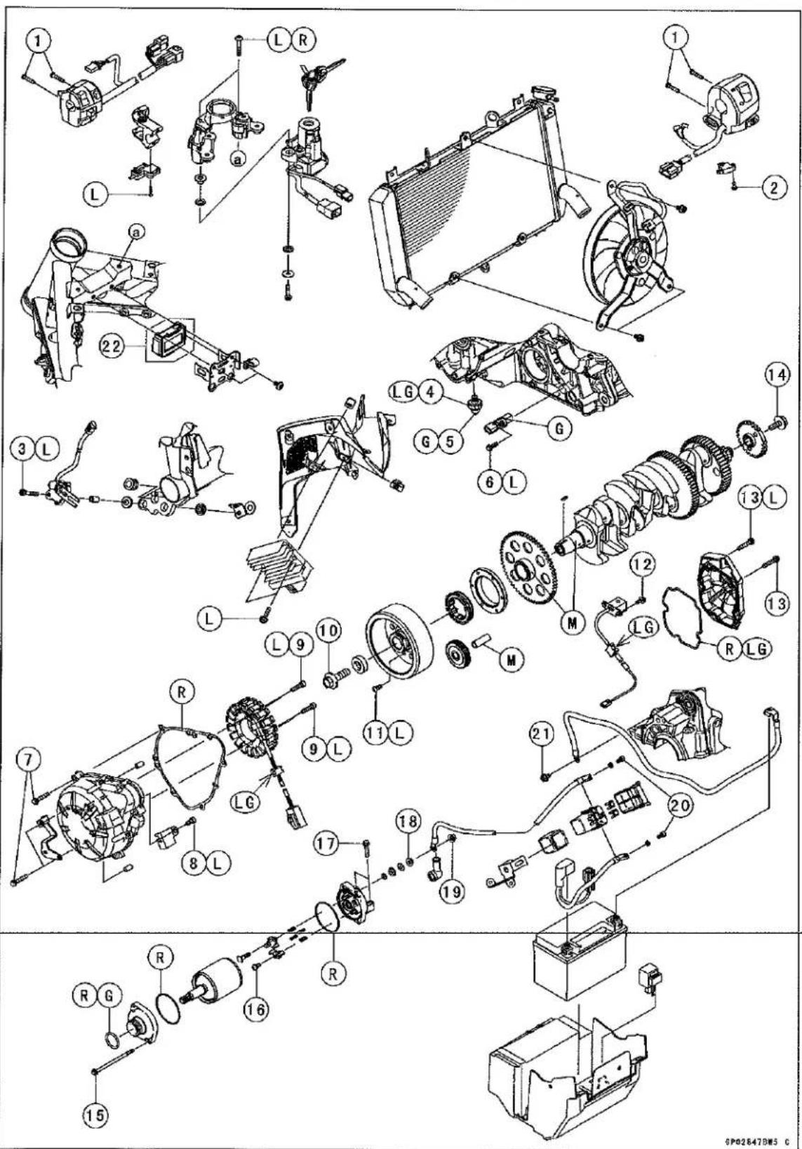 KAWASAKI Z900 (2016) - Exploded View - 1