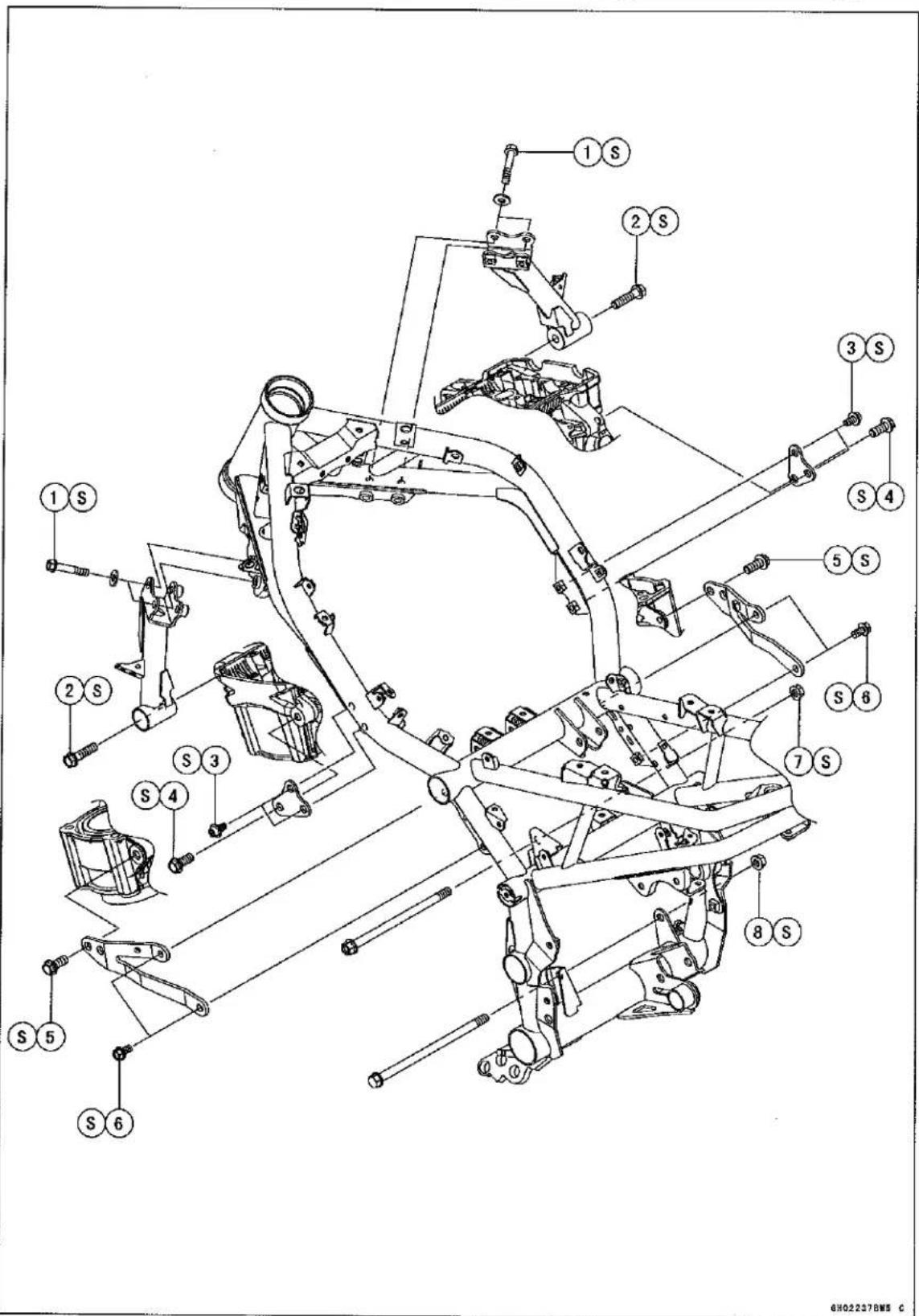 KAWASAKI Z900 (2016) - Exploded View - 1