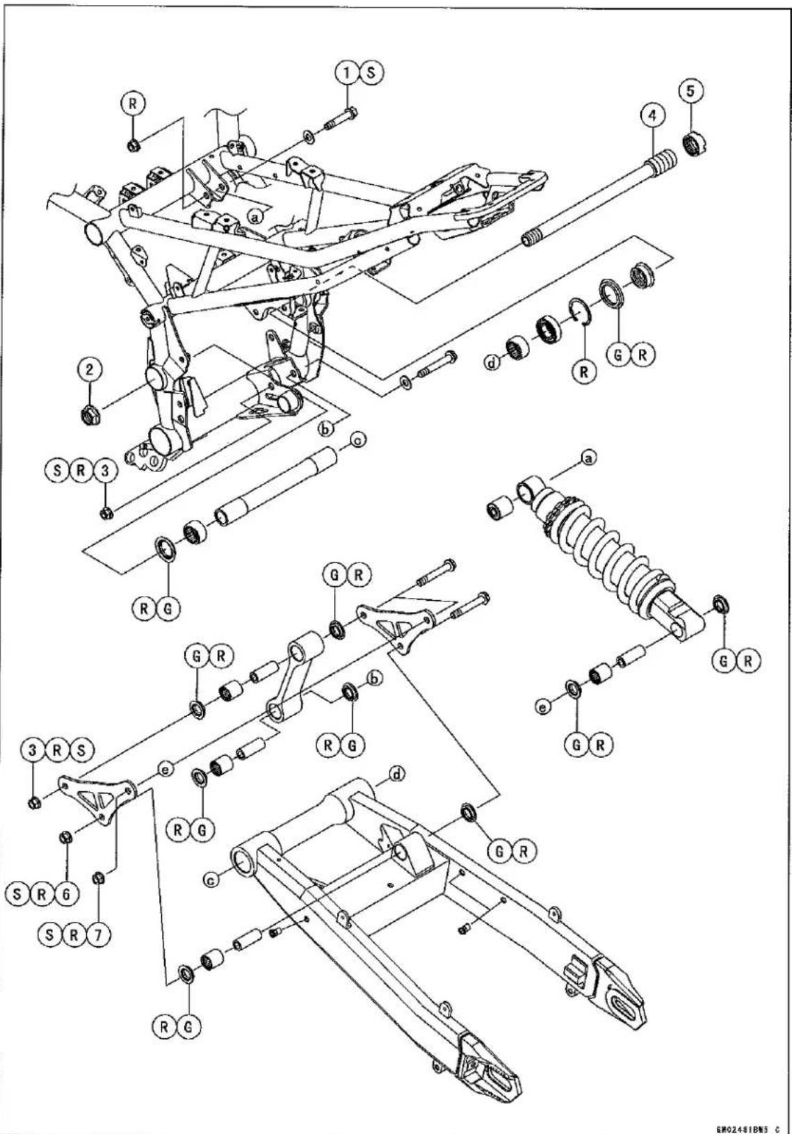 KAWASAKI Z900 (2016) - Exploded View - 1
