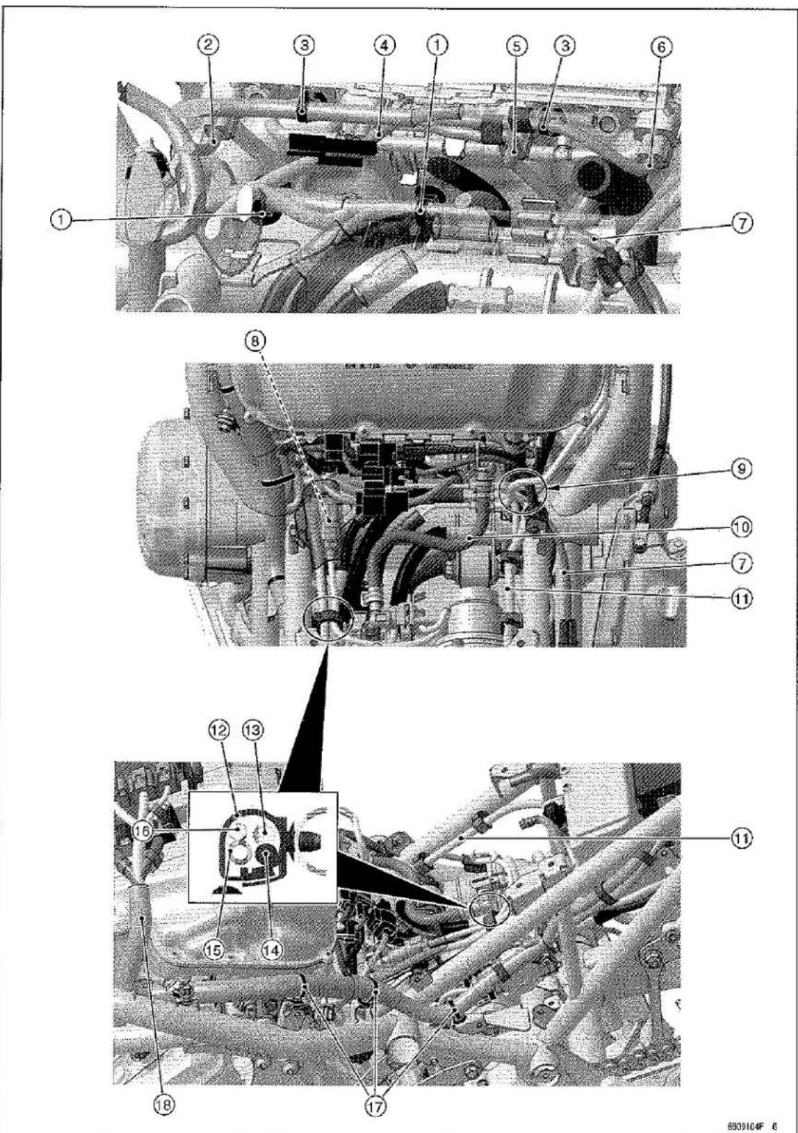 KAWASAKI Z900 (2016) - Cable, Wire, and Hose Routing - 1