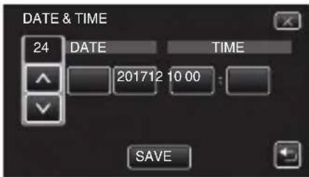 DATE & TIME 24 DATE TIME 201712 10 00 : SAVE