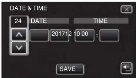 DATE & TIME 24 DATE TIME 201712 10 00 : SAVE
