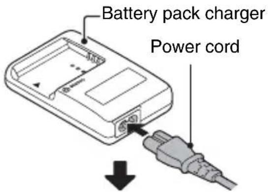 SANYO Xacti VPC-CG102 - When the CHARGE indicator turns off, unplug the power cord from the power outlet, and remove the battery pack from the charger. - 1