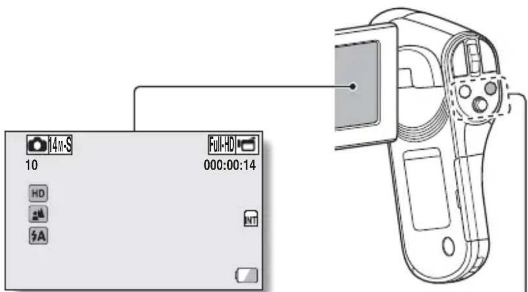 SANYO Xacti VPC-CG102 - Press the REC/PLAY button. - 1