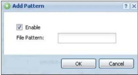 Add Pattern Enable File Pattern: OK Cancel
